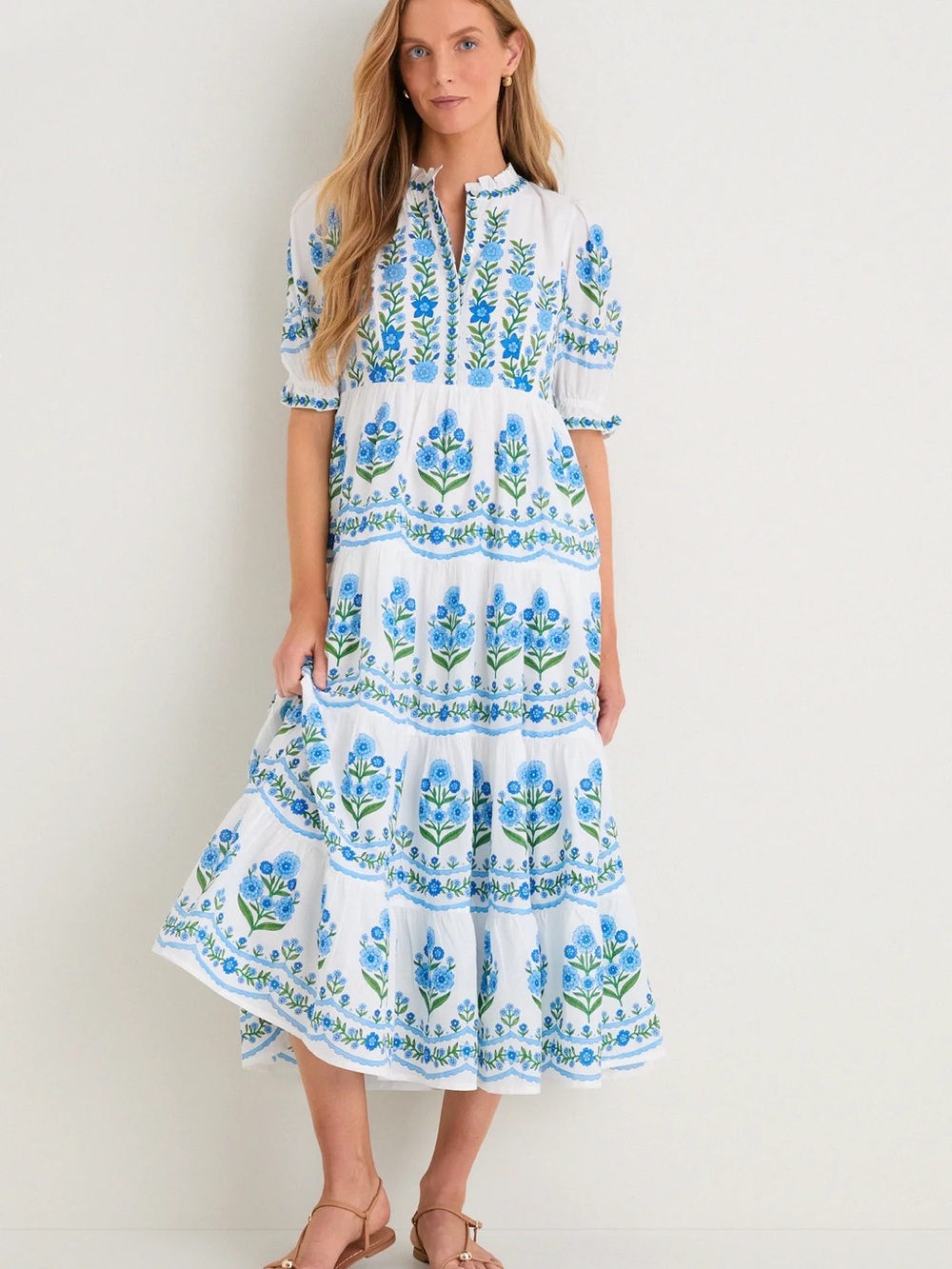 NWT! Tuckernuck x Pink City Prints Matilda Dress in Lapis Meadow - Picture 3 of 7
